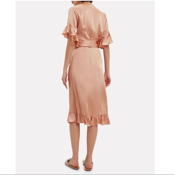 NIGHTCAP CLOTHING Silk Ruffle Wrap Dress - Picture 4 of 8